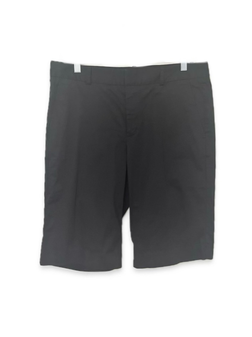 Ralph Lauren Golf Black Twill Bermuda Shorts Flat Front Cotton Size 10